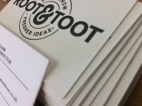 root and toot business cards